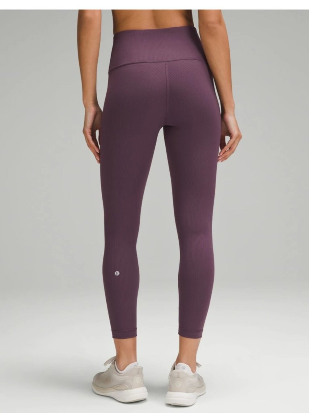 Lululemon Wunder Train High Rise Ribbed Tight 25" Grape Thistle SIZE 12